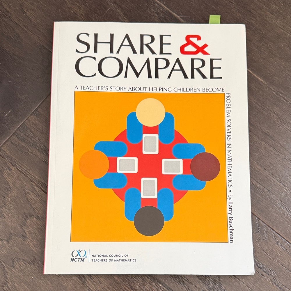 Share & Compare Hardcover Math Teaching Book - White with Orange/Blue Artwork